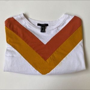 「forever 21 cropped chevron tee」